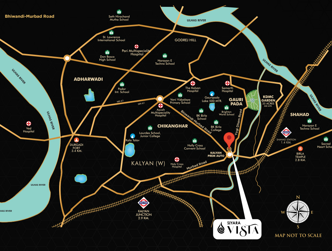 Siyara Vista Kalyan Strategic Location Map